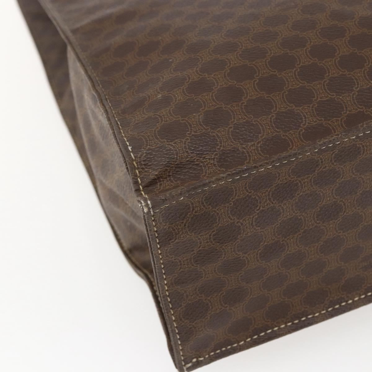 Celine Vintage Macadam Canvas Brown Canvas Tote Bag Bag (Pre-Owned)