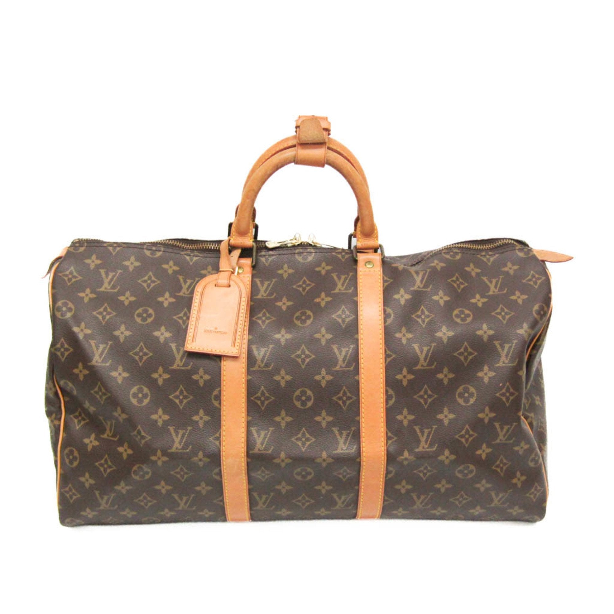 Louis Vuitton Keepall 50 Brown Canvas Travel Bag (Pre-Owned)