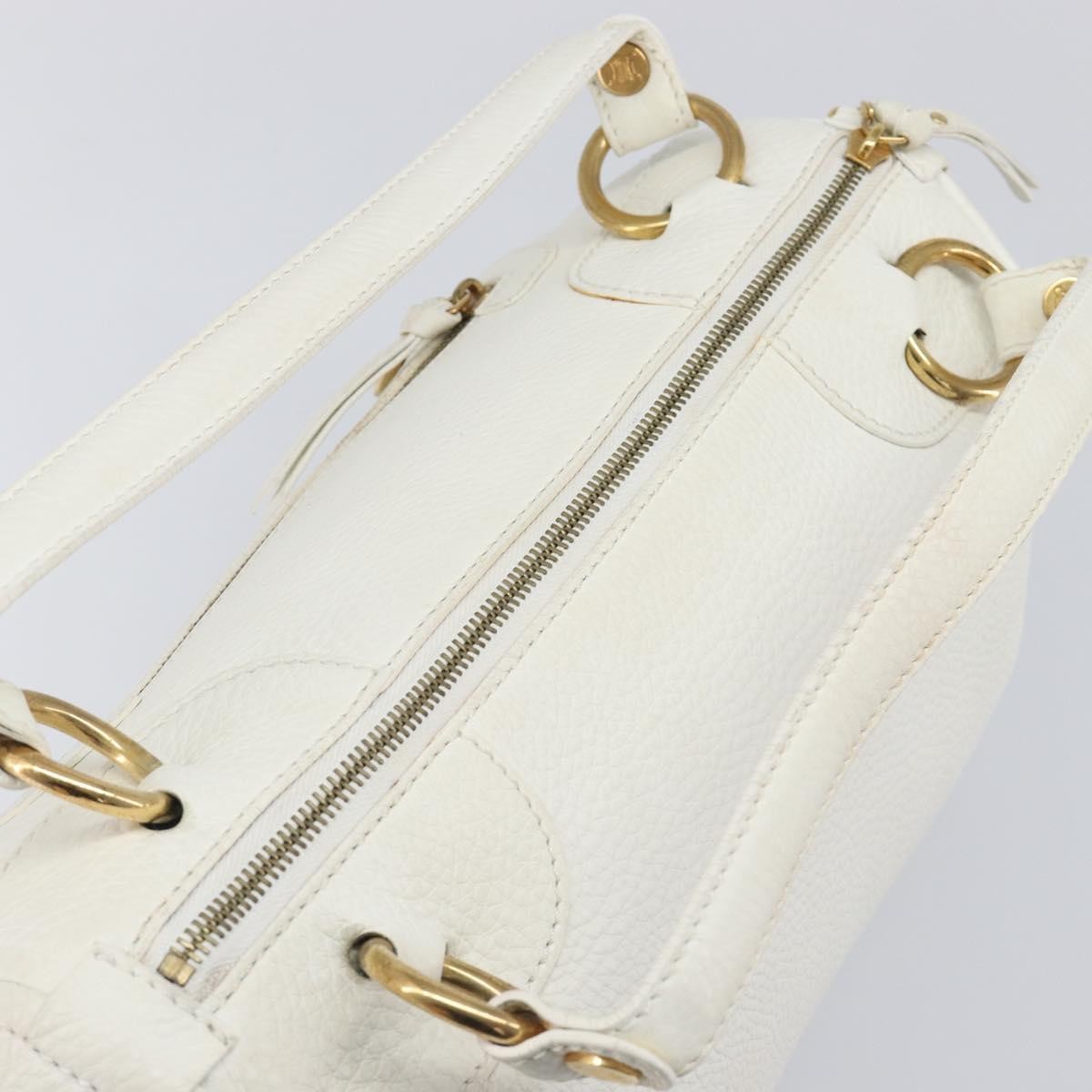 Celine Handbag Leather White Leather Handbag (Pre-Owned)