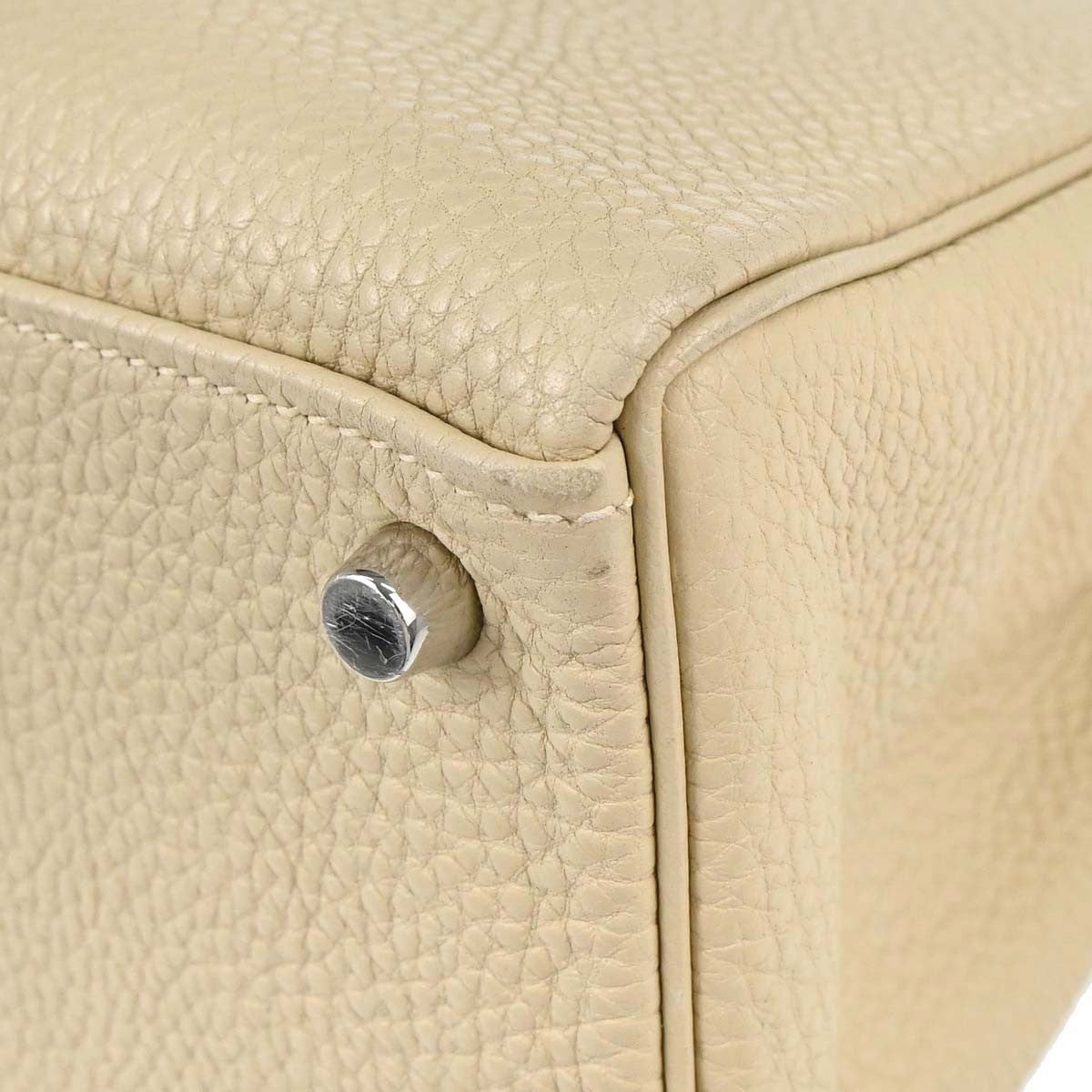 Hermes Kelly Retourne Togo Beige Leather Handbag (Pre-Owned)