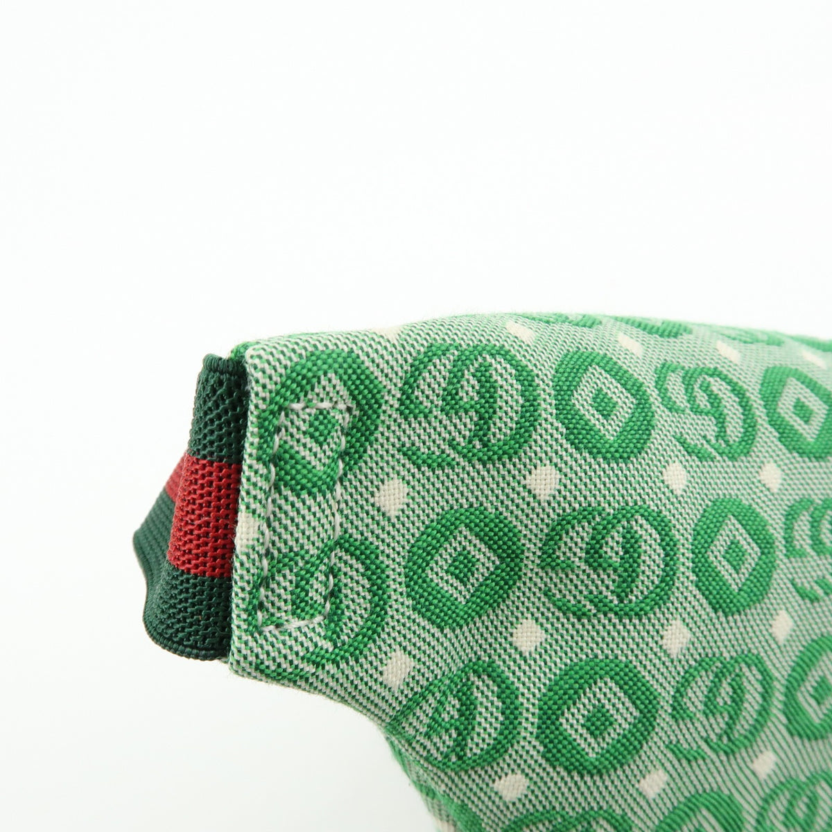 Gucci Children's Belt Printed Gg Coated Canvas Green Canvas Handbag (Pre-Owned)