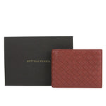 Bottega Veneta Men's Intercciaco Brick Red Leather Woven Bifold Wallet 148324 6332