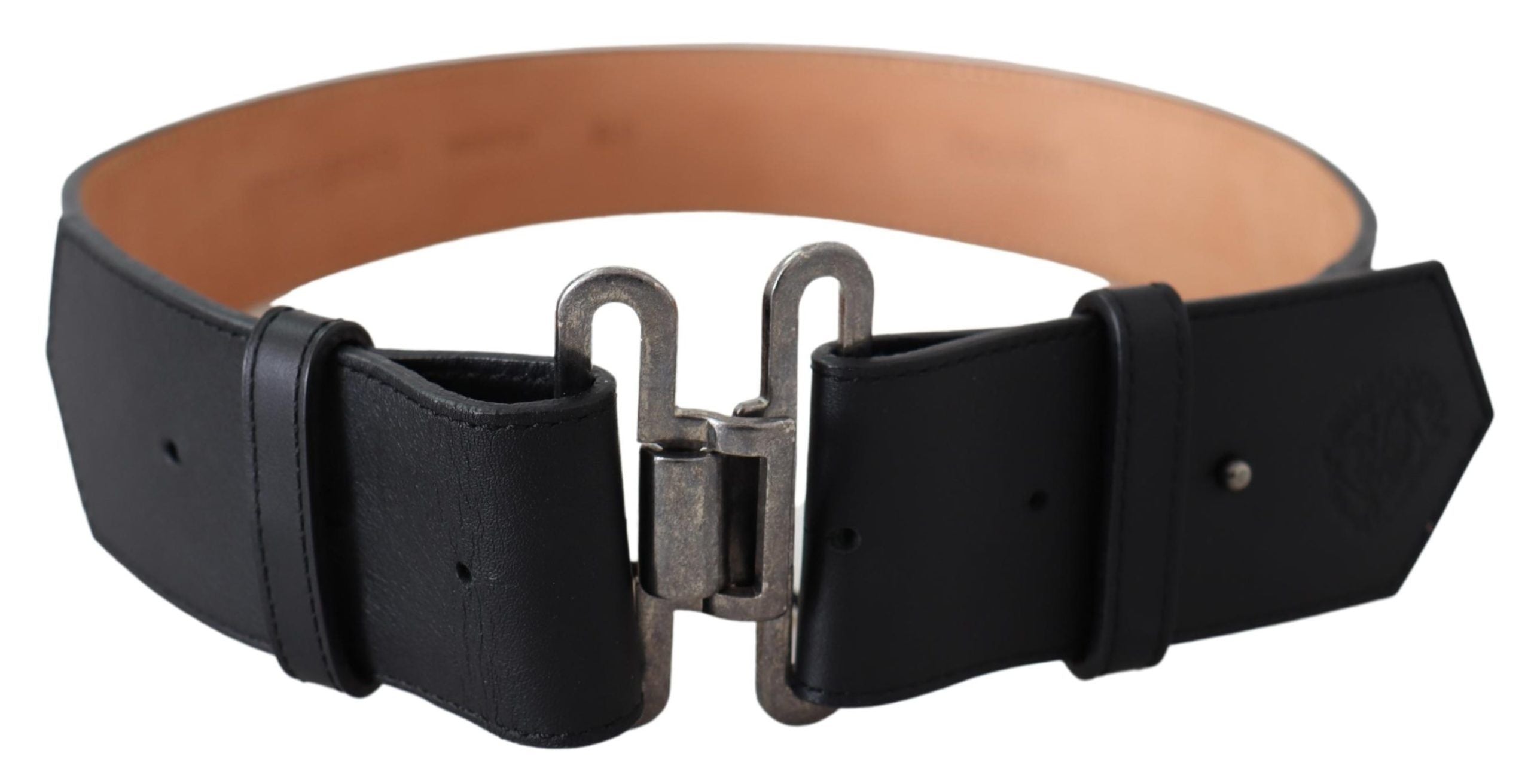 Ermanno Scervino Chic Leather Adjustable Black Women's Belt