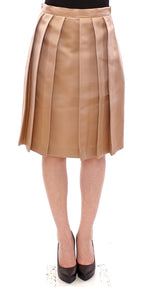Andrea Incontri Elegant Silk Pleated Knee-Length Women's Skirt