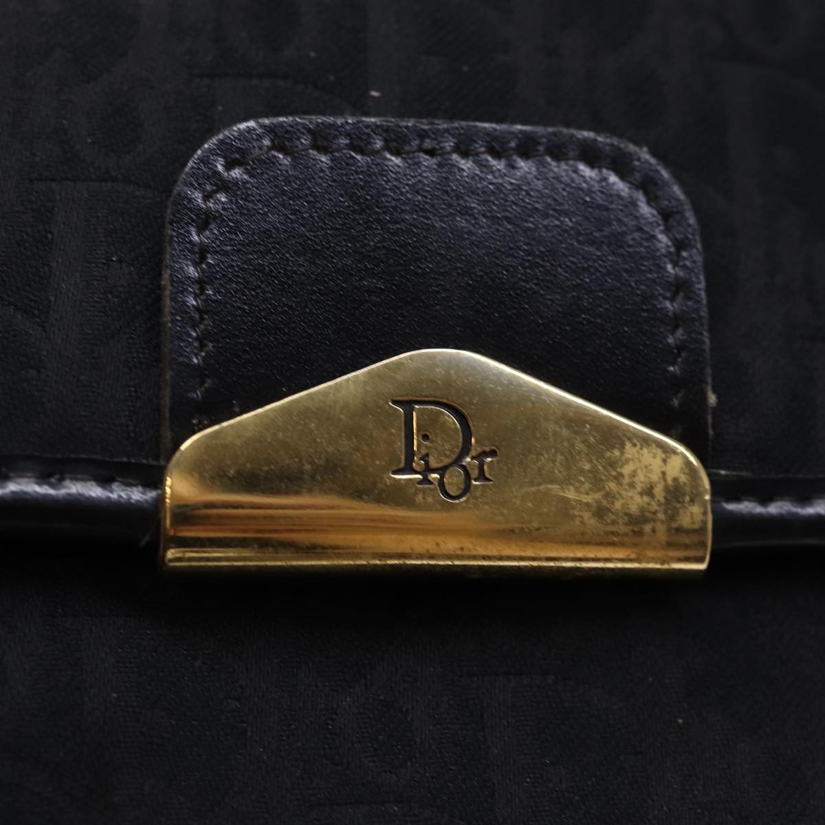 Dior Trotter Black Canvas Shoulder Bag (Pre-Owned)