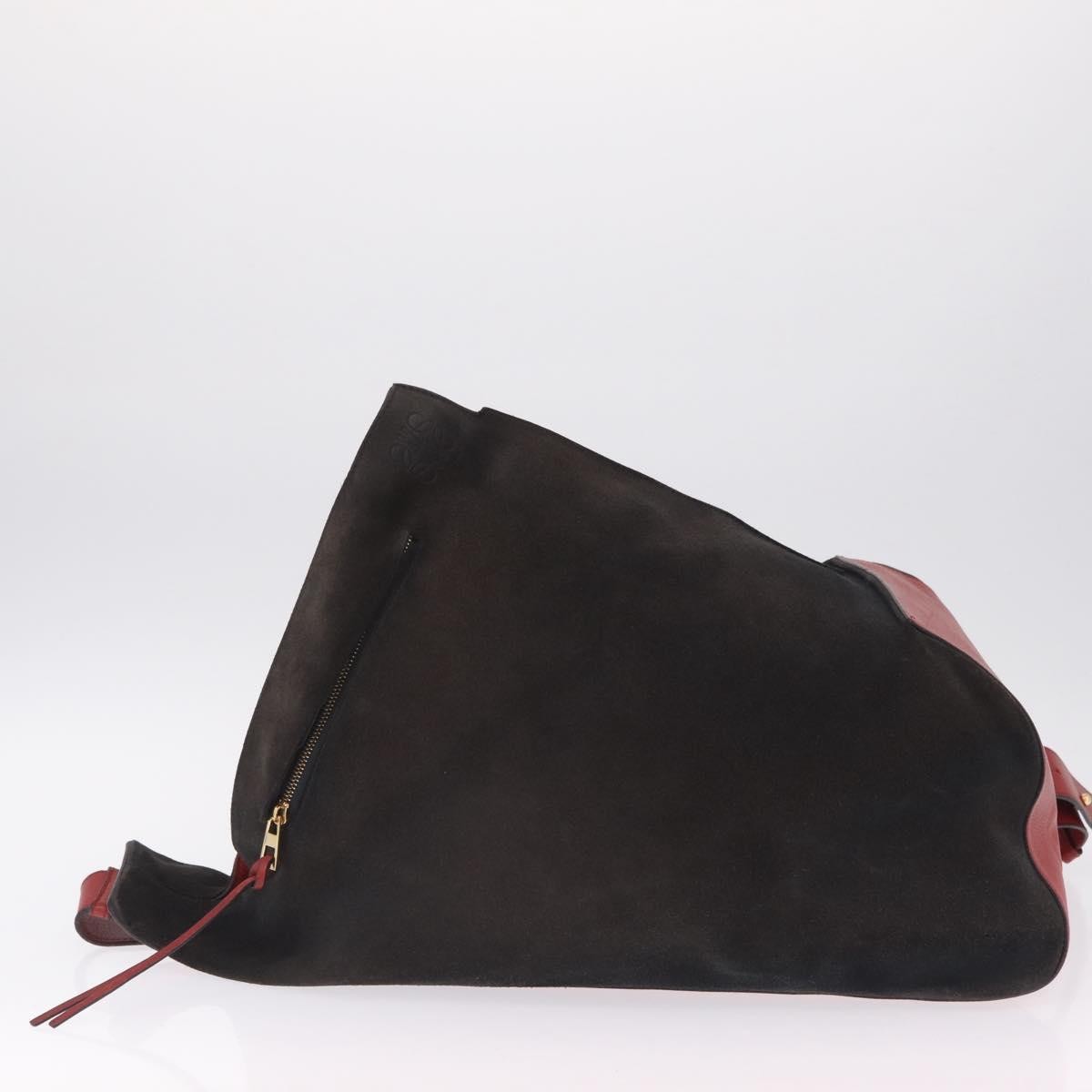 Loewe Anton Suede Brown Suede Backpack Bag (Pre-Owned)