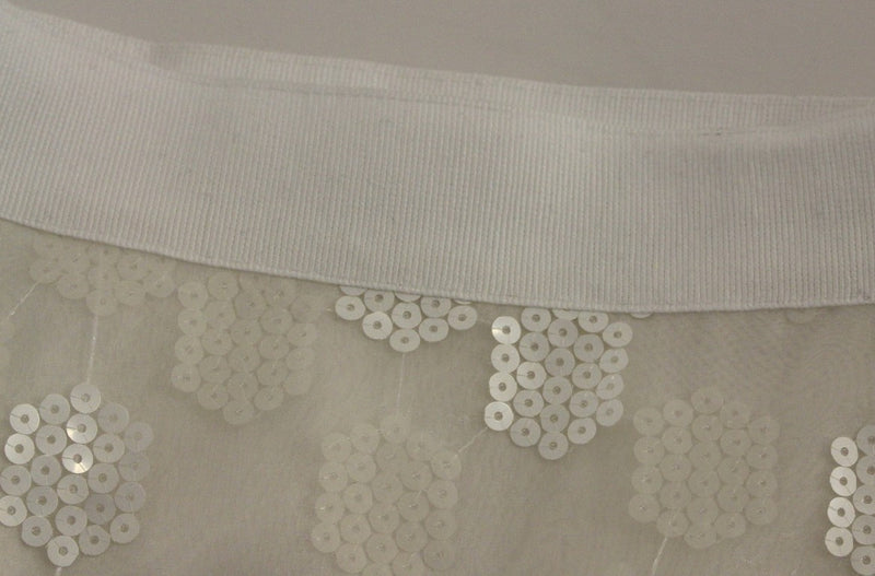 Koonhor Elegant Sequined Pencil Skirt - Pristine Women's White