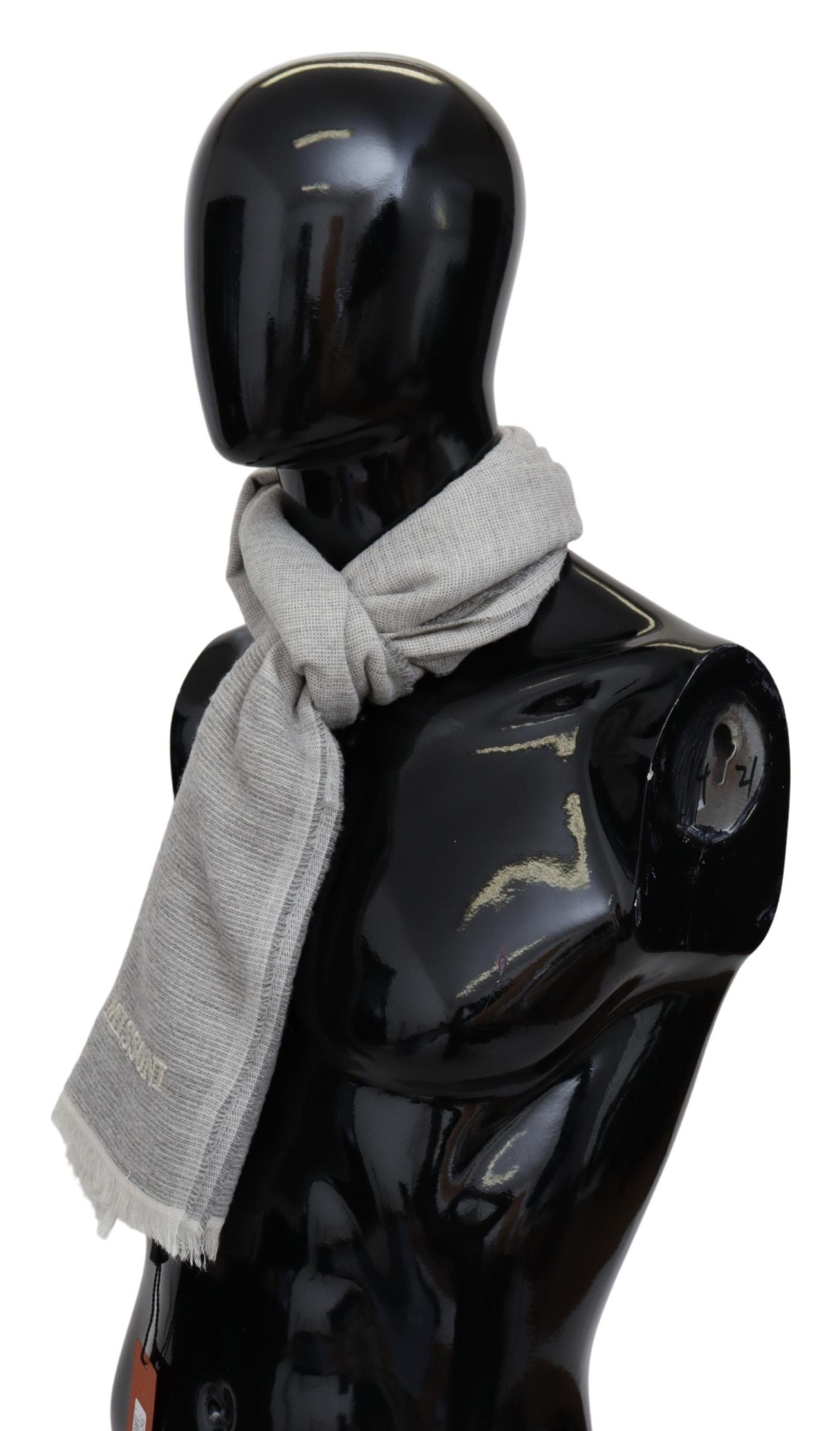 Missoni Beige 100% Wool Unisex Neck Wrap Men's Scarf