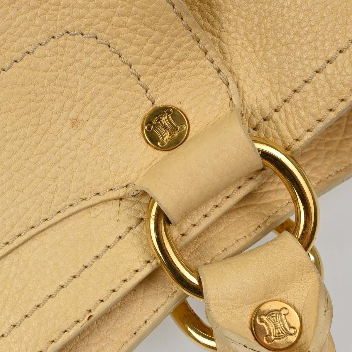 Celine Boogie Calfskin Yellow Leather Handbag (Pre-Owned)