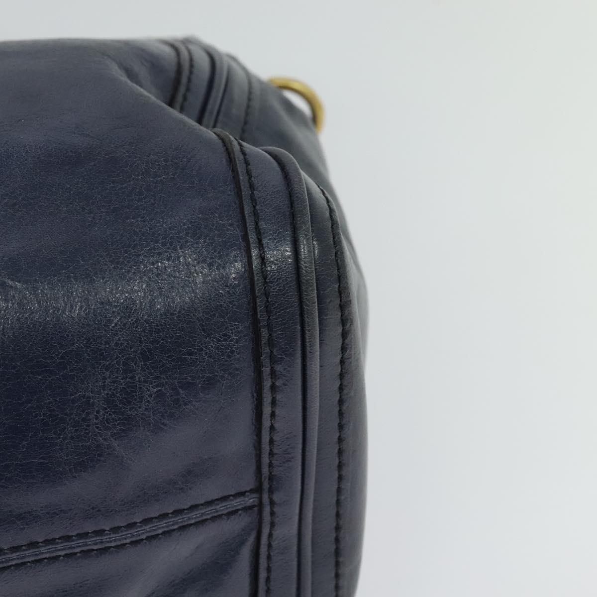 MCM Navy Leather Handbag (Pre-Owned)