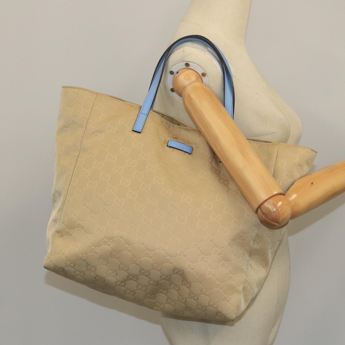 Gucci Beige Canvas Tote Bag (Pre-Owned)