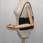 Gucci Jackie Black Canvas Shoulder Bag (Pre-Owned)