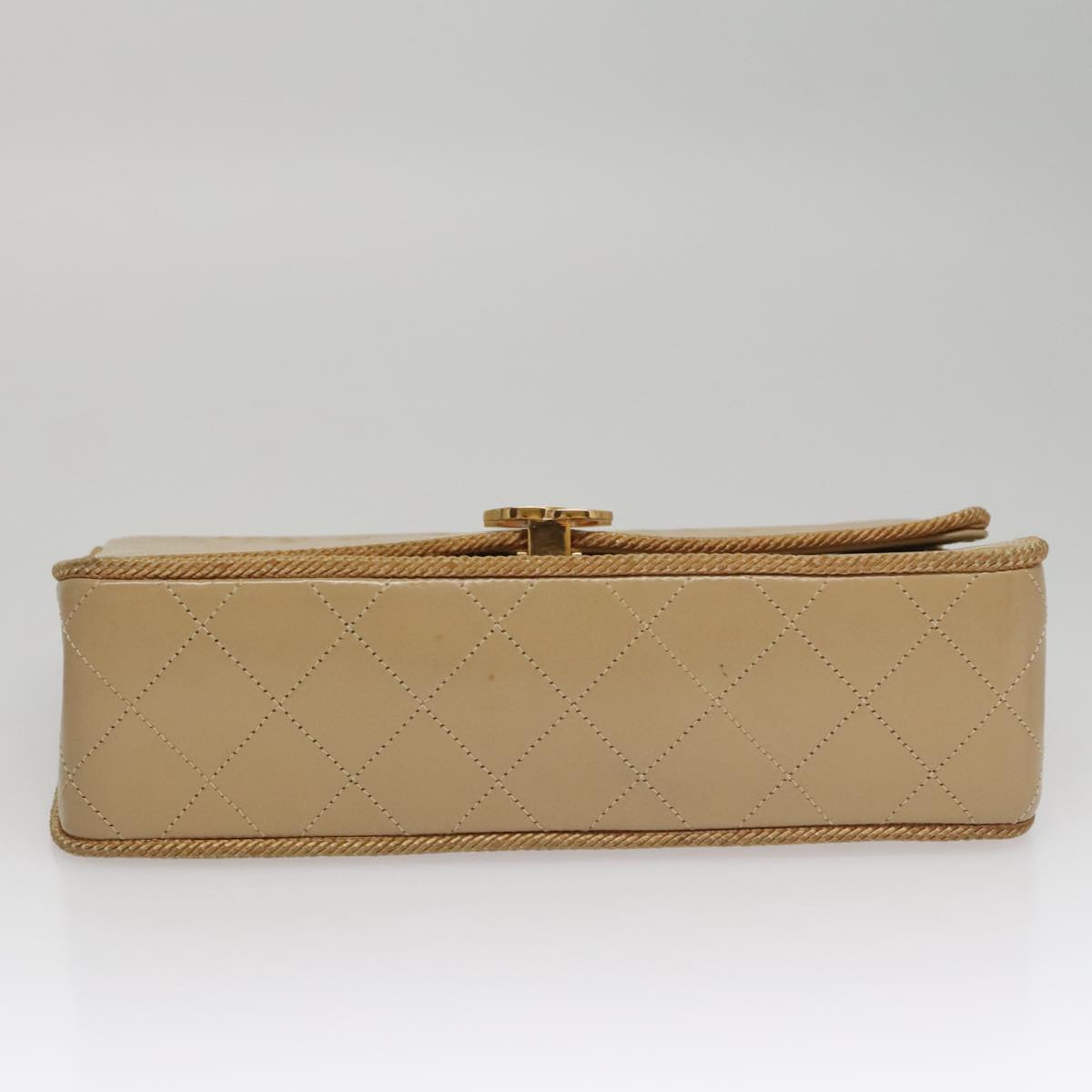 Chanel Single Flap Beige Calfskin Shoulder Bag (Pre-Owned)