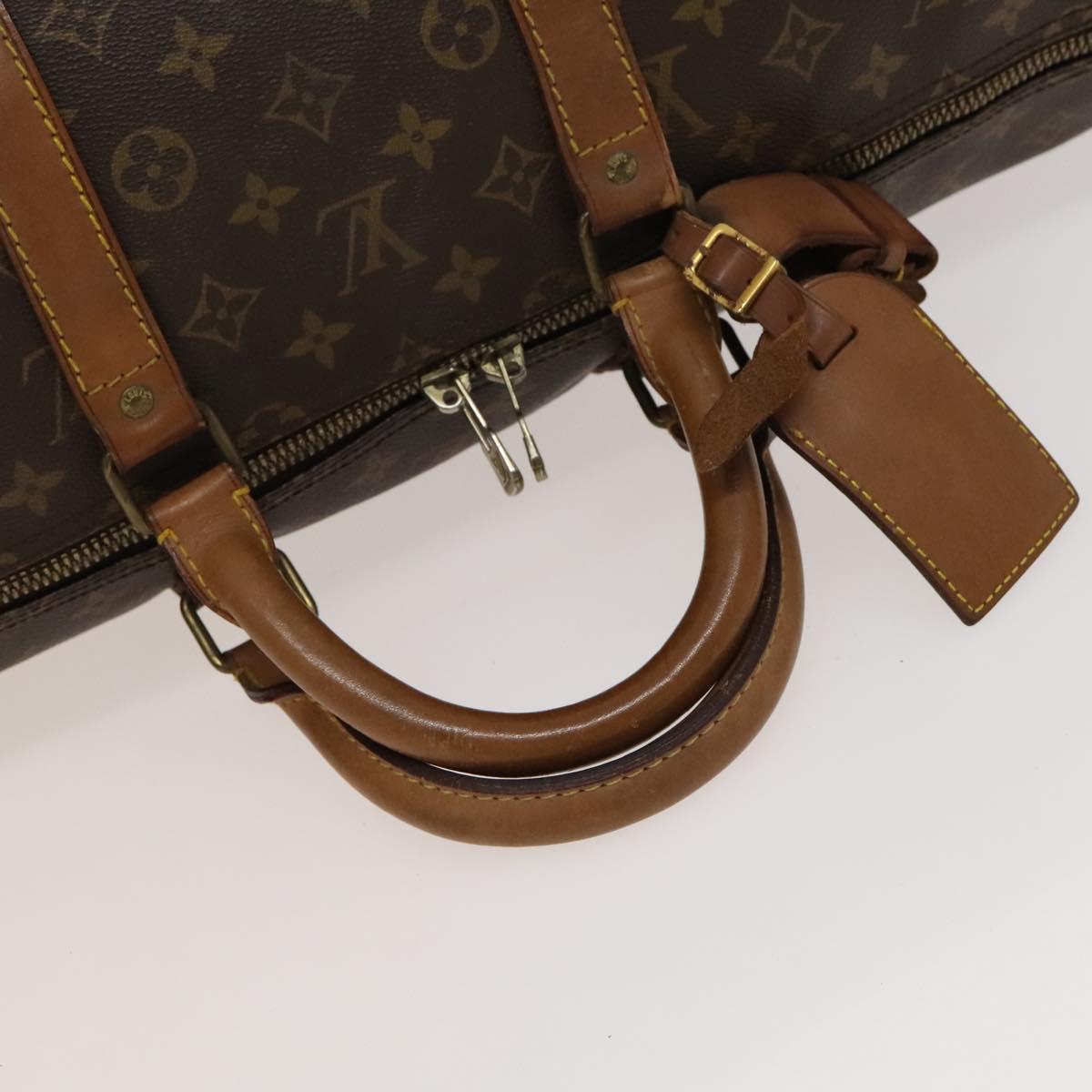 Louis Vuitton Keepall 55 Brown Canvas Travel Bag (Pre-Owned)