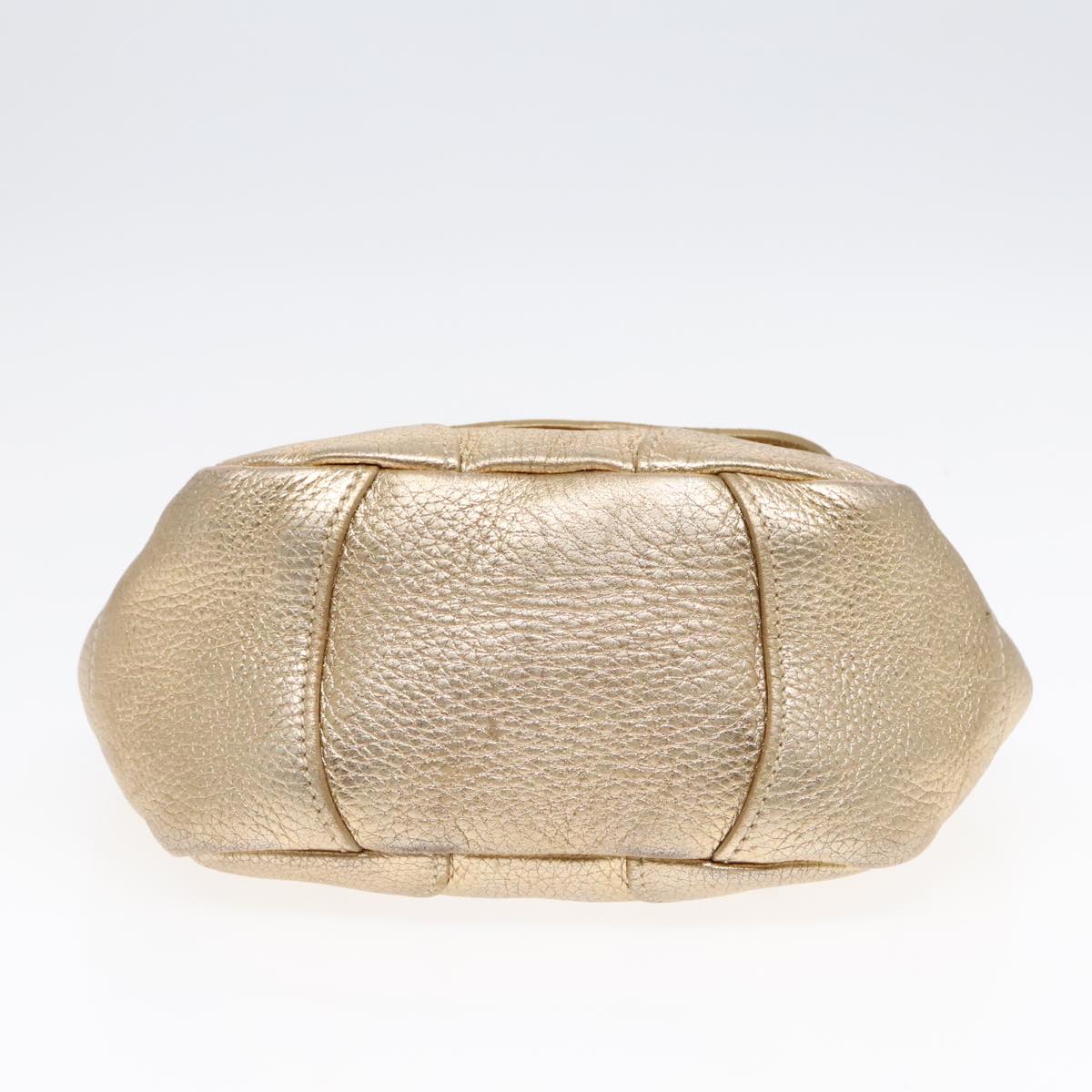 Prada Vitello Gold Leather Shoulder Bag (Pre-Owned)