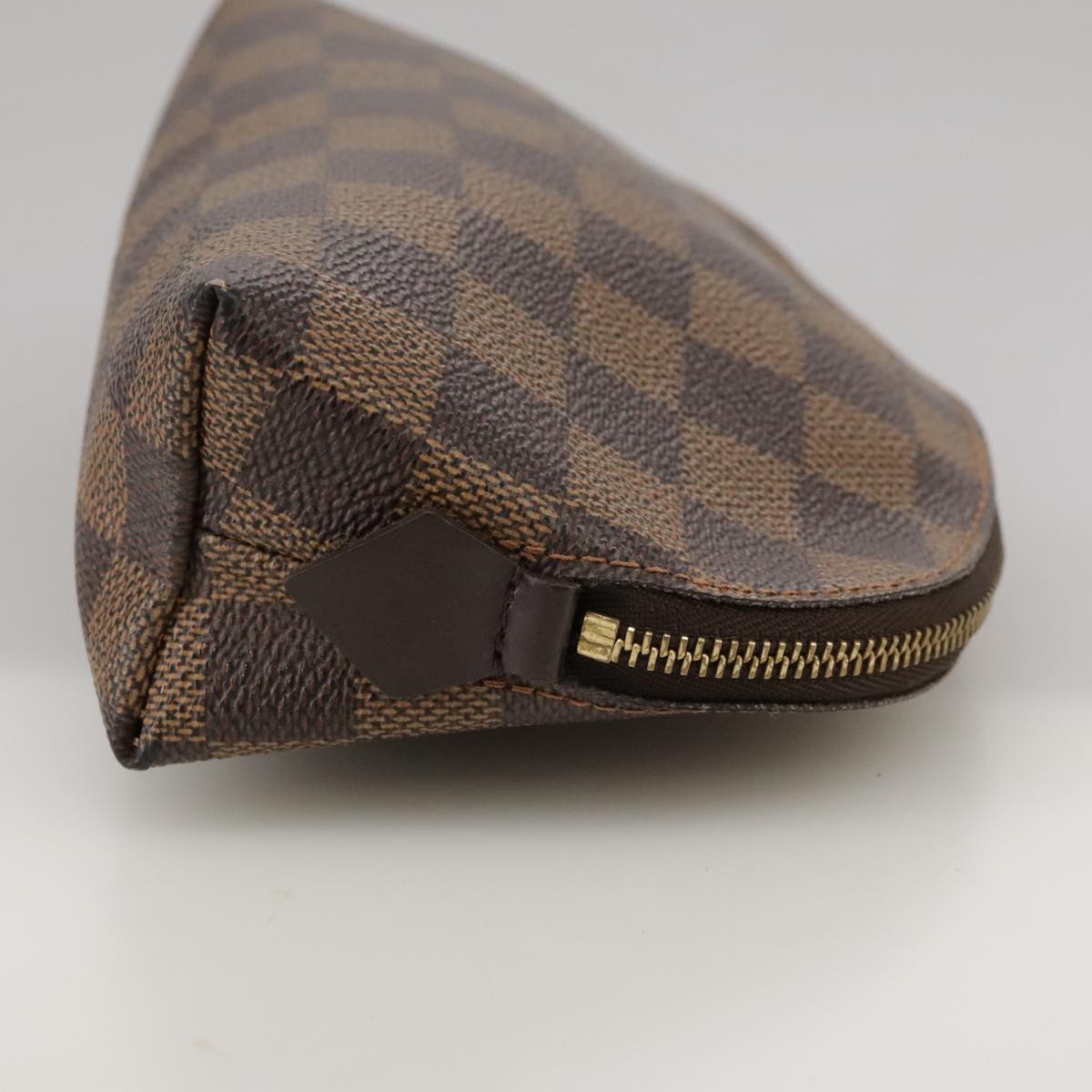 Louis Vuitton Trousse A Maquillage Brush Brown Canvas Clutch Bag (Pre-Owned)