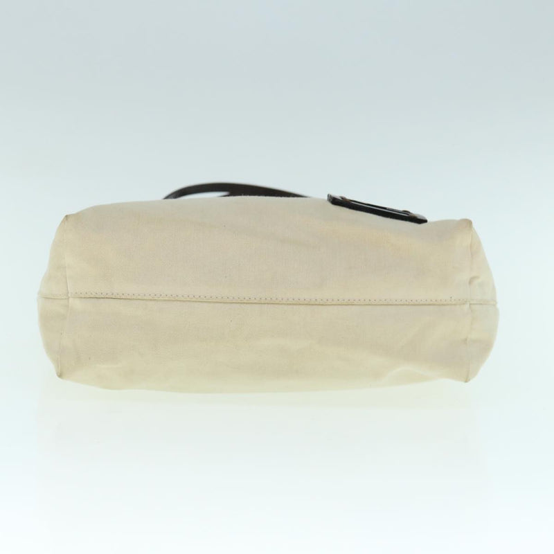 Fendi Beige Canvas Shoulder Bag (Pre-Owned)