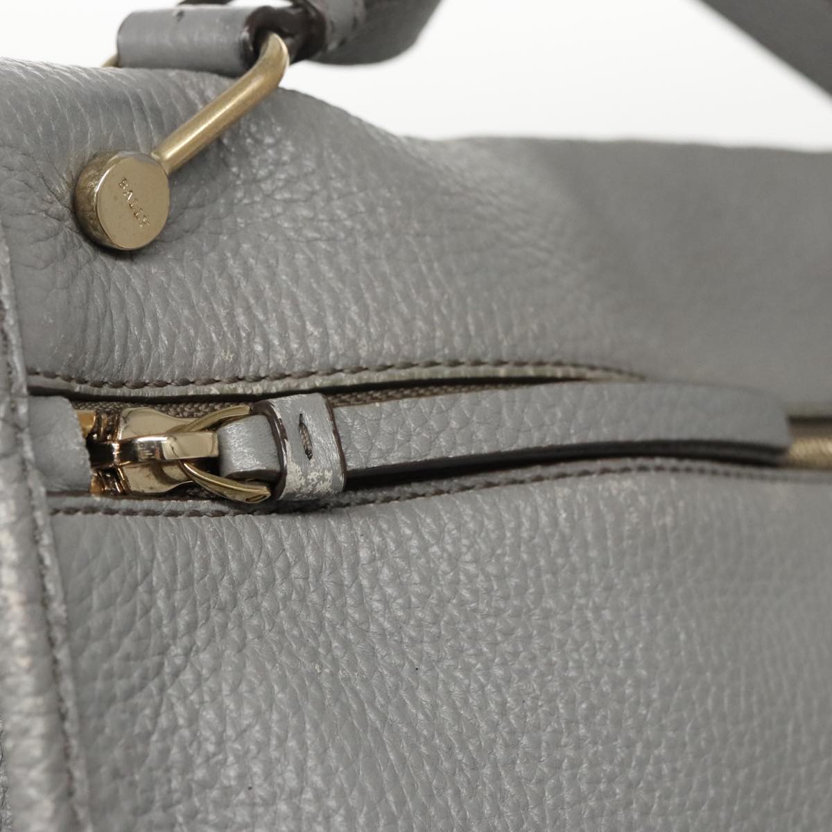 Bally Grey Leather Handbag (Pre-Owned)