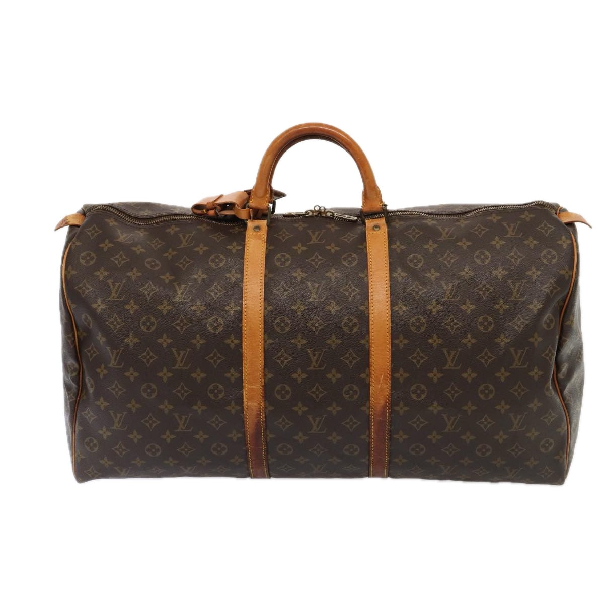 Louis Vuitton Keepall 60 Brown Canvas Travel Bag (Pre-Owned)