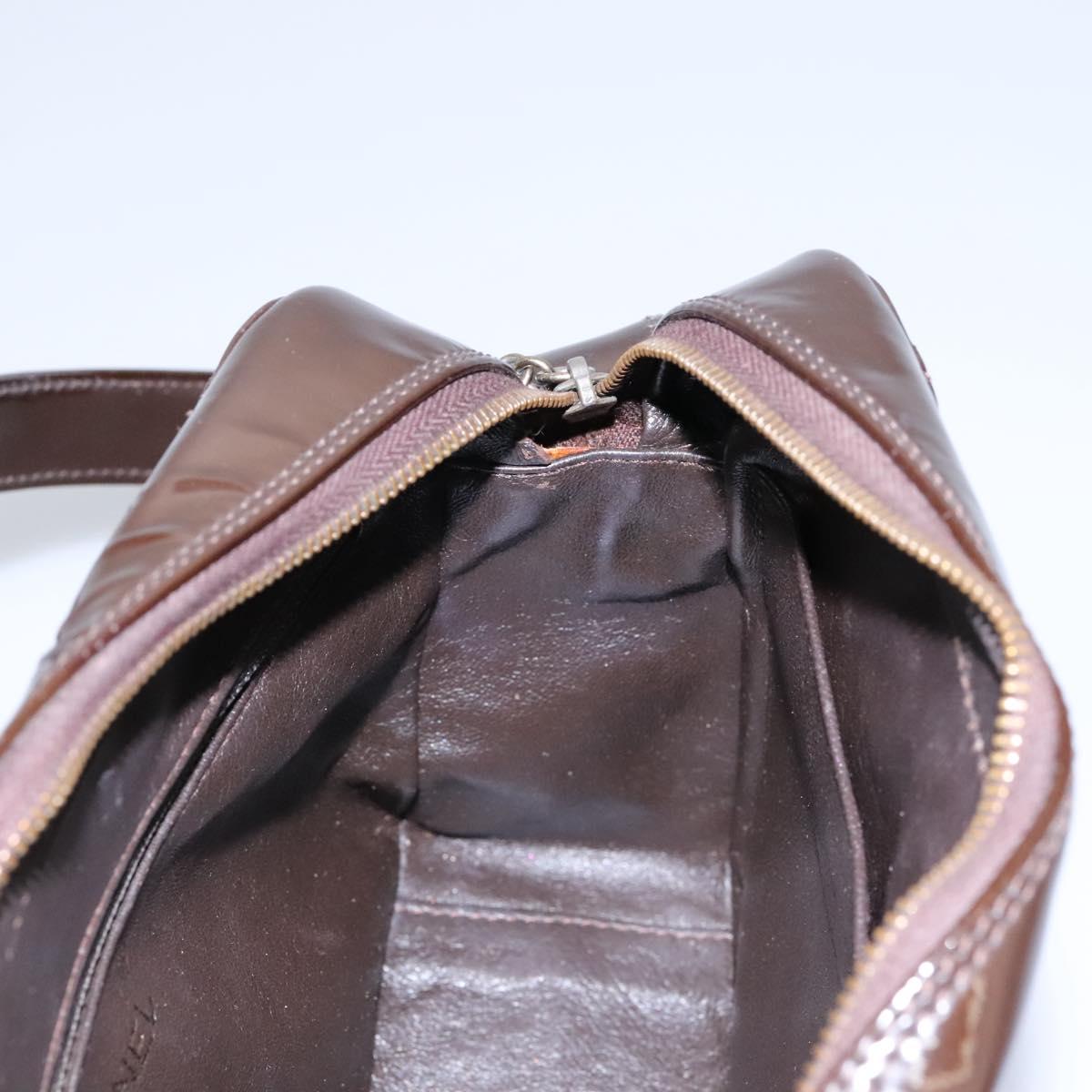 Chanel Camera Brown Patent Leather Shoulder Bag (Pre-Owned)