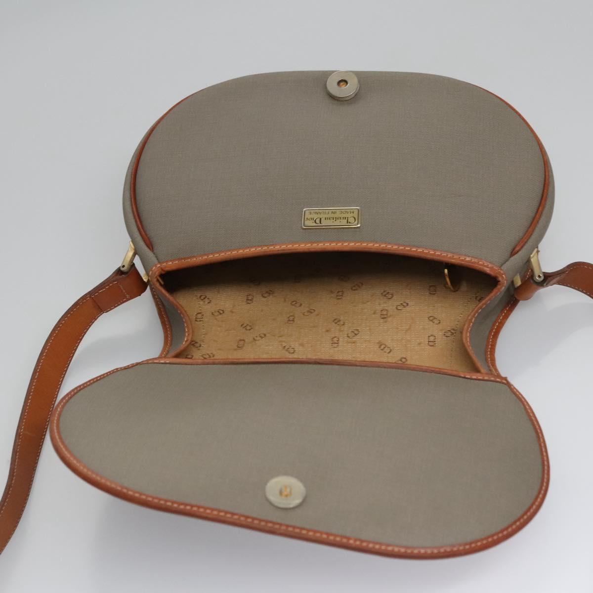 Dior Grey Canvas Shoulder Bag (Pre-Owned)