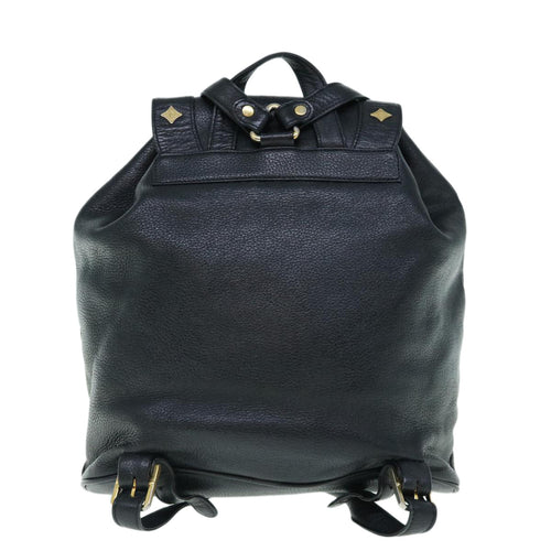 MCM Black Leather Backpack Bag (Pre-Owned)