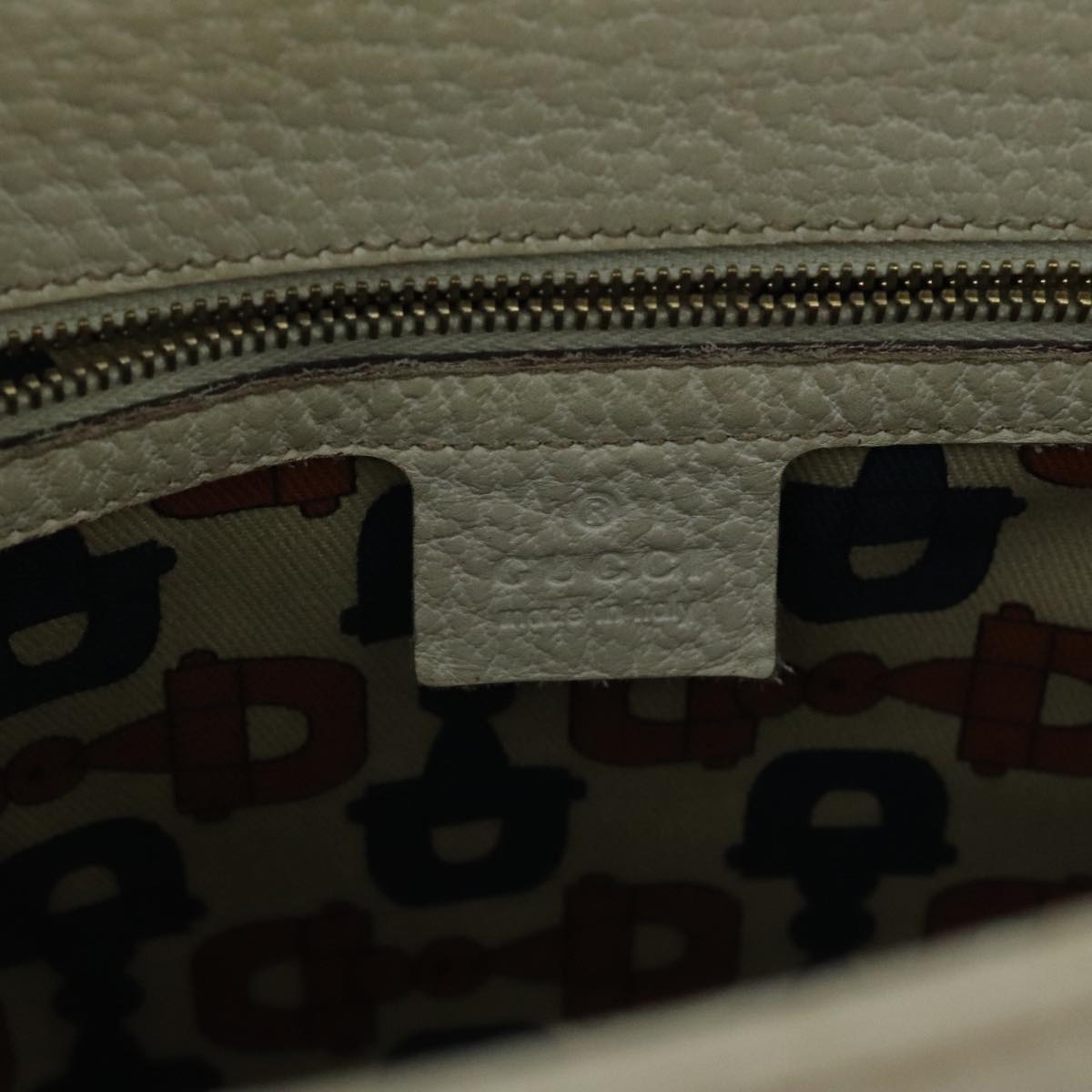Gucci Bamboo White Leather Handbag (Pre-Owned)