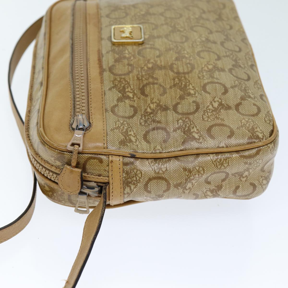 Céline Macadam Beige Canvas Shoulder Bag (Pre-Owned)