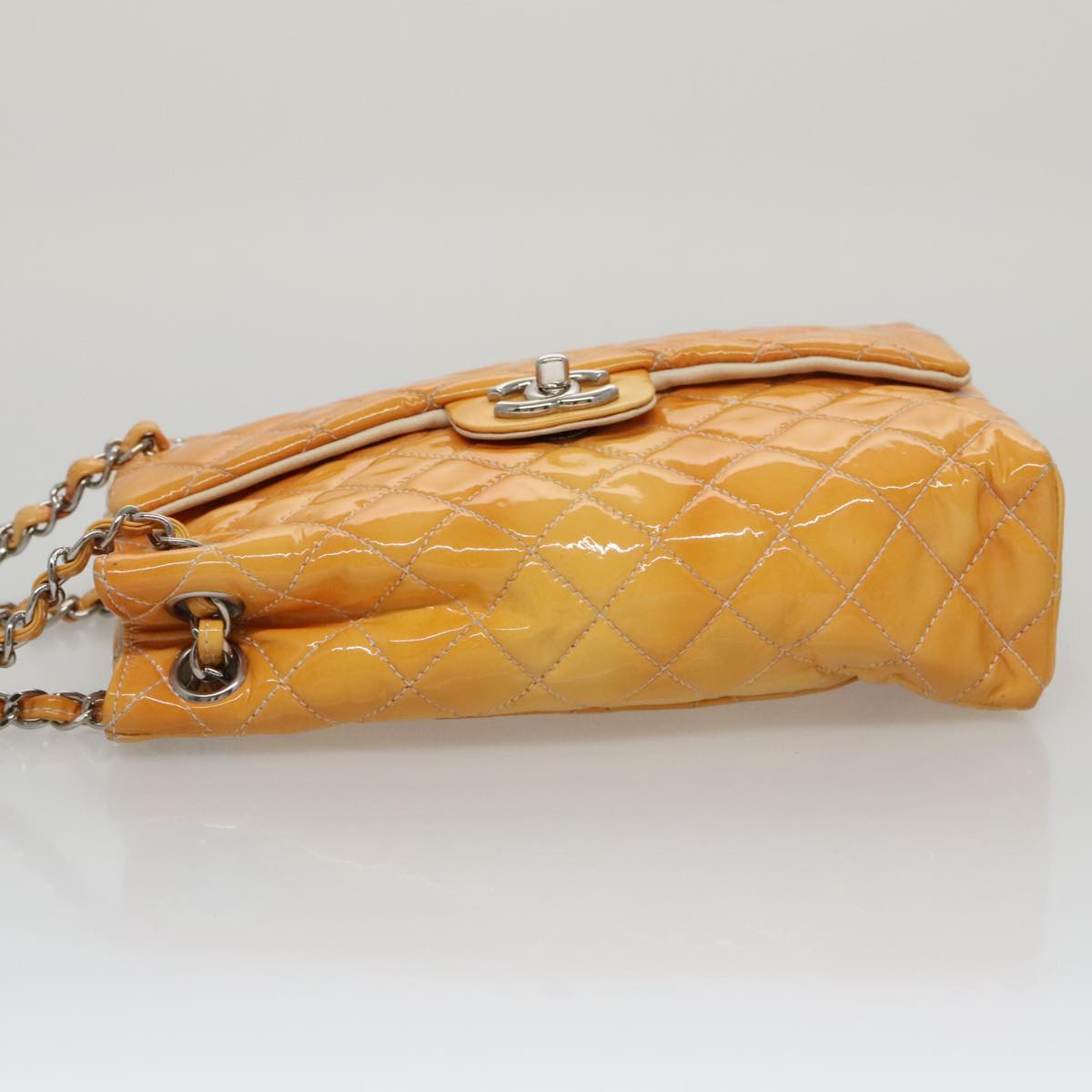 Chanel Timeless Yellow Patent Leather Shoulder Bag (Pre-Owned)