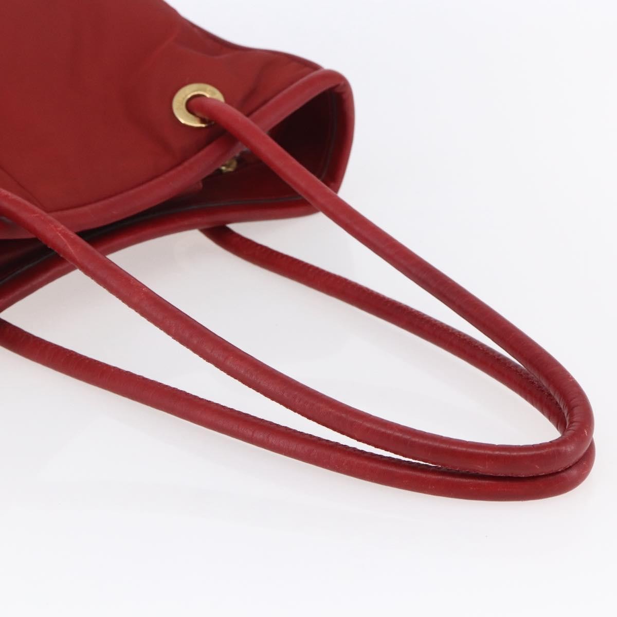 Celine Tote Nylon Red Nylon Tote Bag Bag (Pre-Owned)