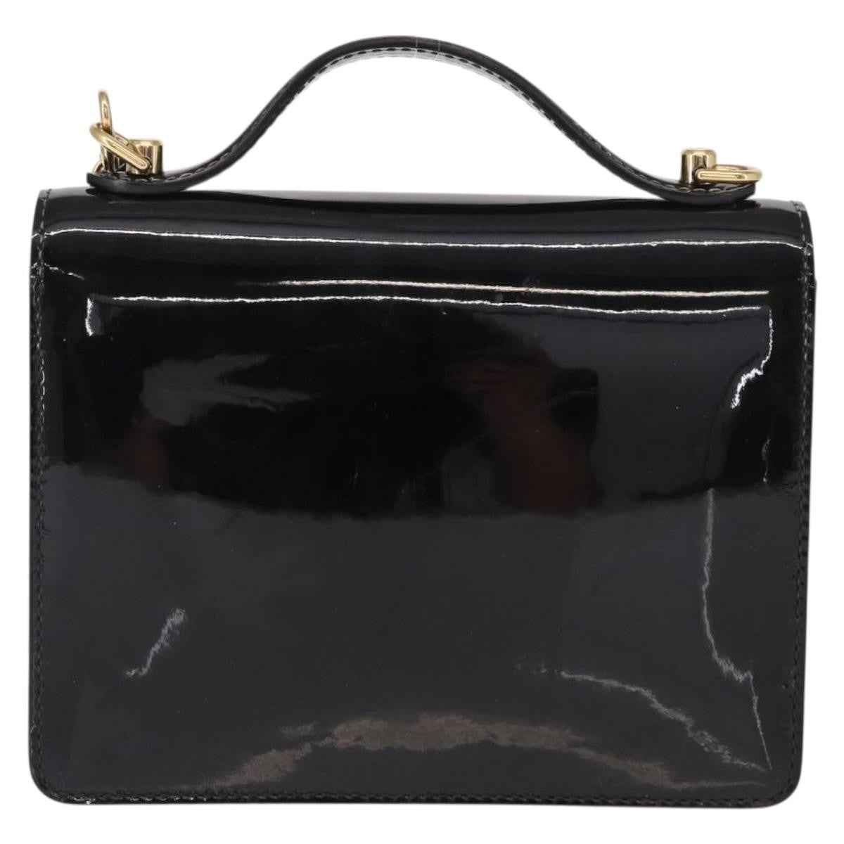 Louis Vuitton Monceau Vernis Black Patent_Leather Handbag (Pre-Owned)