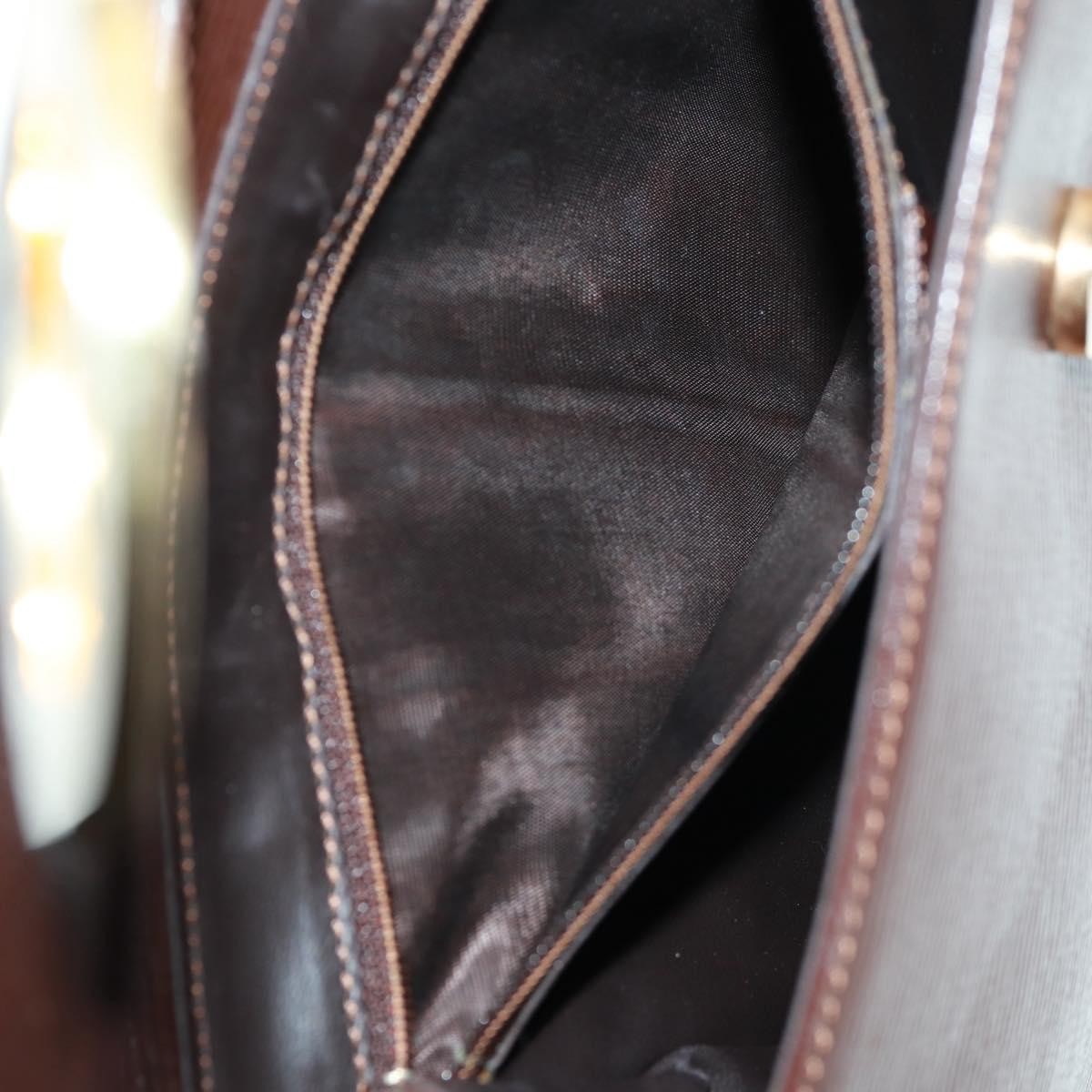 Celine Circle Logo Leather Brown Leather Shoulder Bag Bag (Pre-Owned)