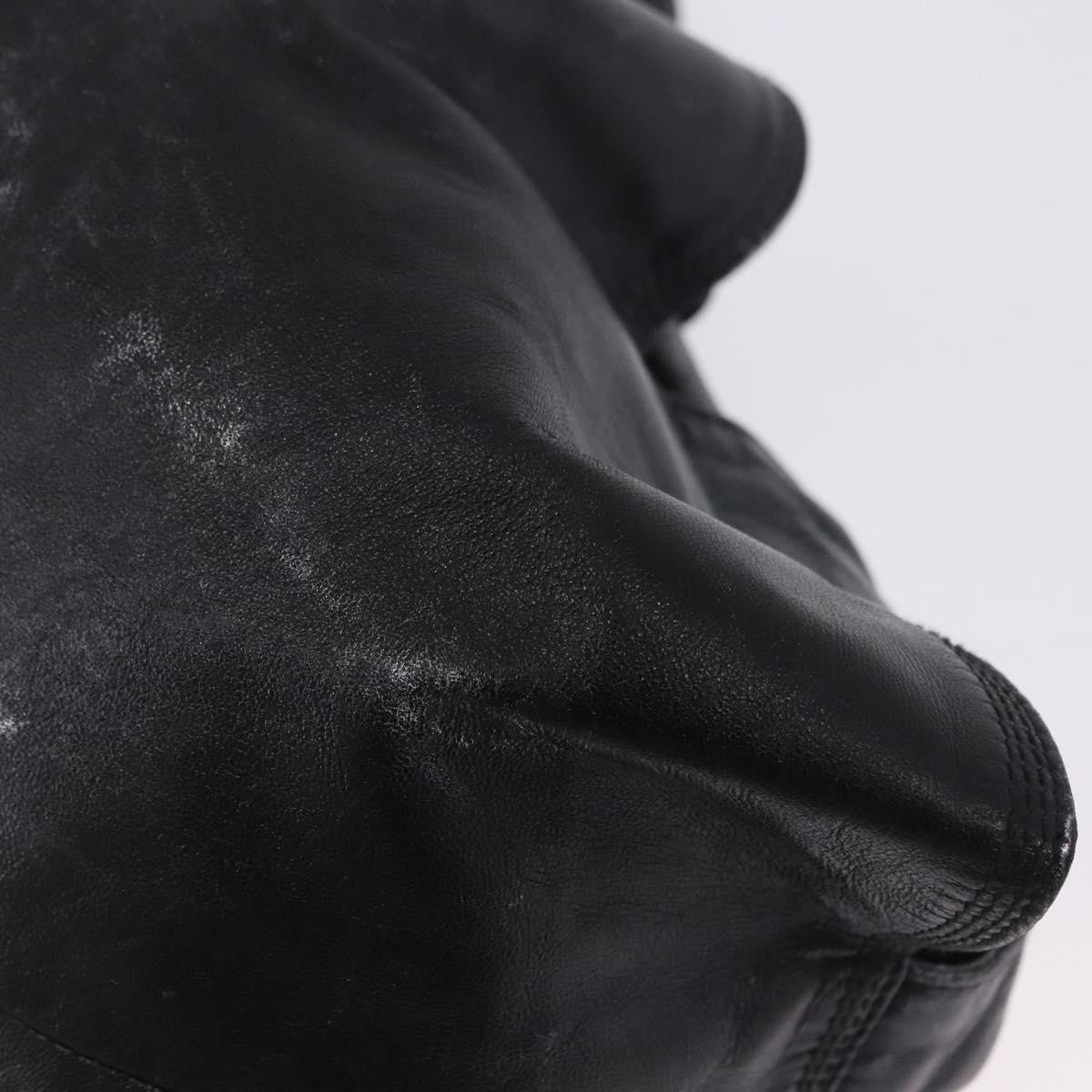 Loewe Aire Leather Black Leather Shoulder Bag Bag (Pre-Owned)