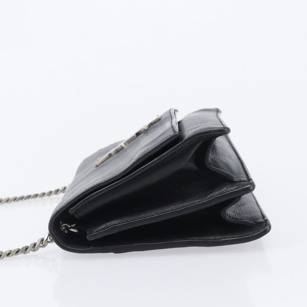 Saint Laurent West Hollywood Leather Black Leather Shoulder Bag Bag (Pre-Owned)