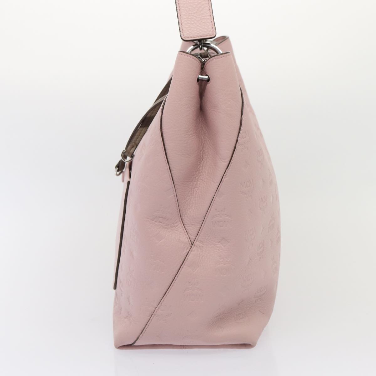 MCM Visetos Pink Leather Shoulder Bag (Pre-Owned)