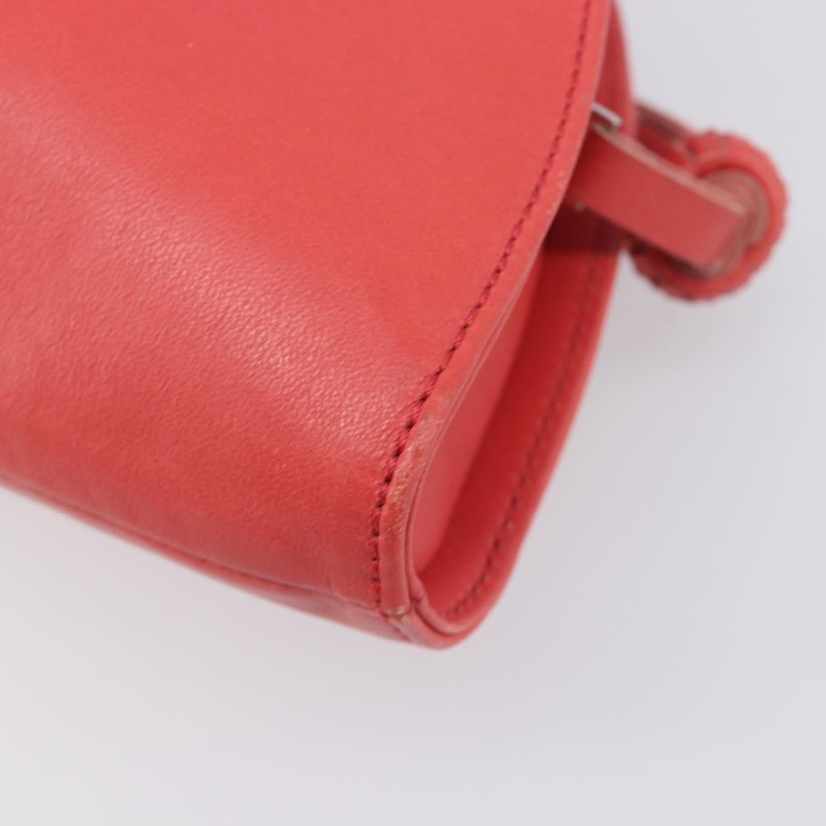 Loewe Shoulder Bag Leather Pink Leather Shoulder Bag Bag (Pre-Owned)