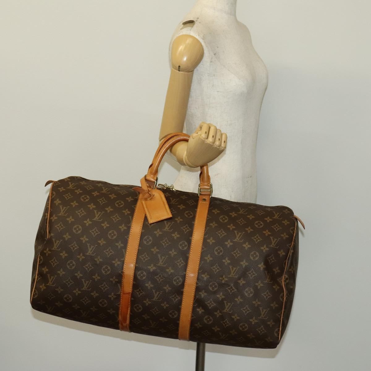 Louis Vuitton Keepall Monogram Canvas Brown Canvas Travel Bag Bag (Pre-Owned)