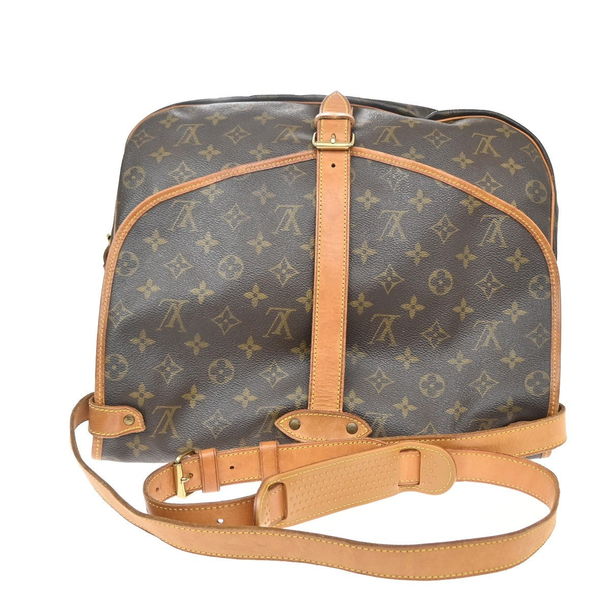 Louis Vuitton Saumur Monogram Brown Canvas Shoulder Bag Bag (Pre-Owned)