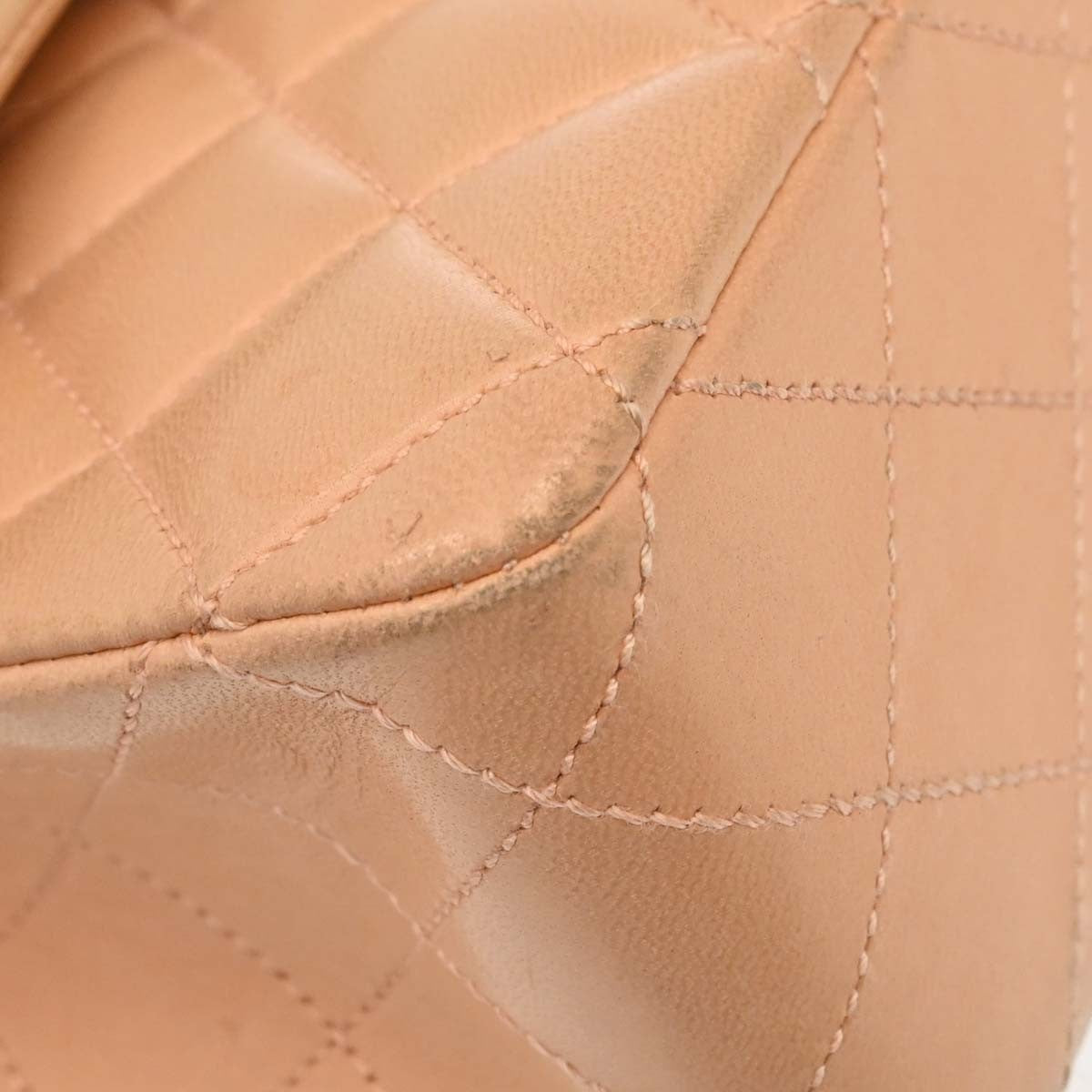 Chanel Timeless - Classic Double Flap Quilted Lambskin Pink Leather Shoulder Bag Bag (Pre-Owned)