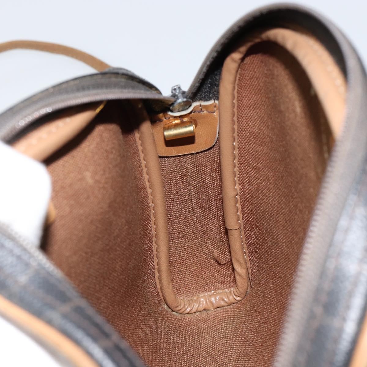 Christian Dior Vintage Honeycomb Canvas And Leather Black Canvas Shoulder Bag Bag (Pre-Owned)