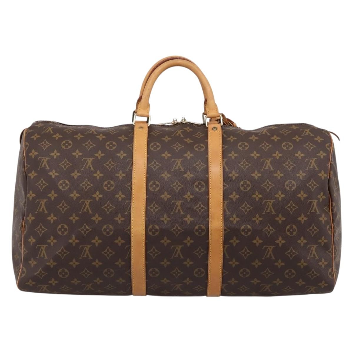 Louis Vuitton Keepall Monogram Canvas Brown Canvas Travel Bag Bag (Pre-Owned)