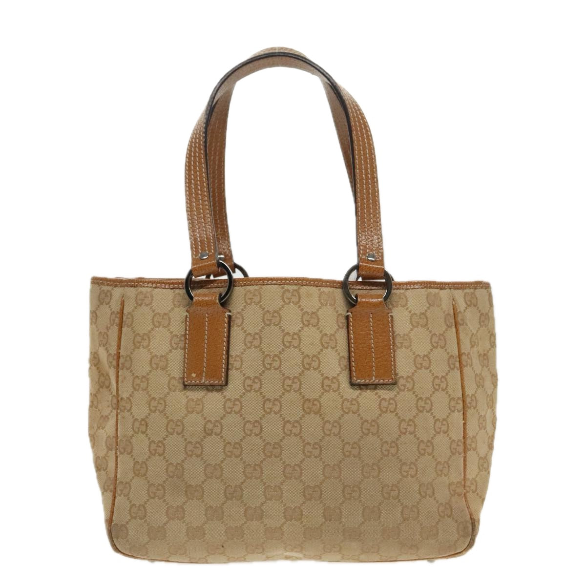 Gucci -- Brown Canvas Handbag (Pre-Owned)