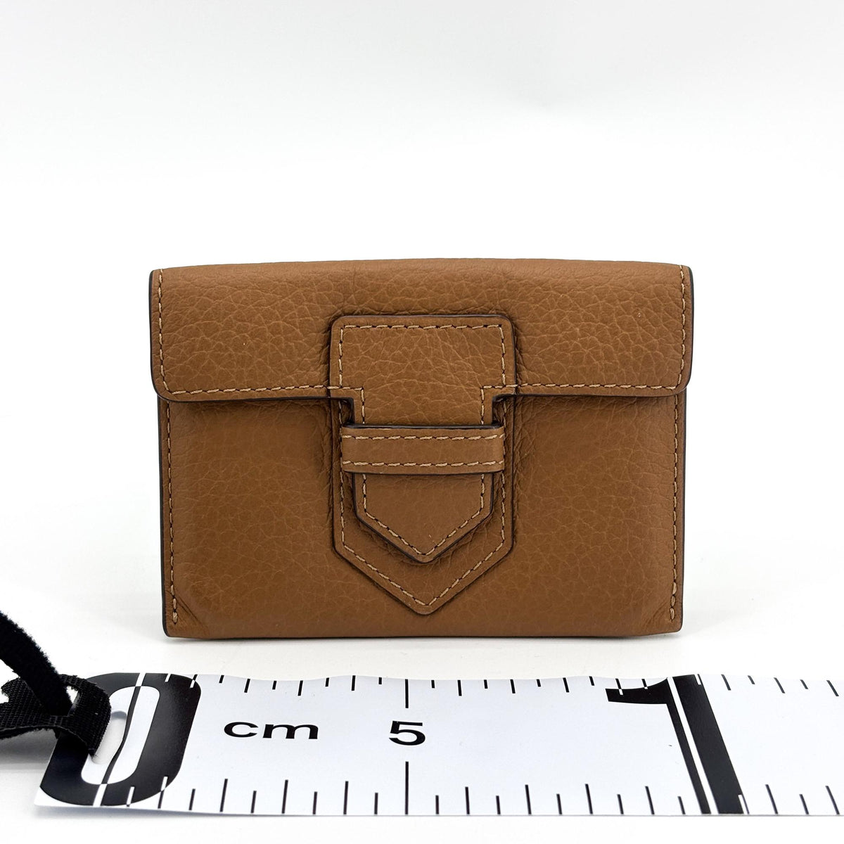 Delvaux Brillant Card Case Leather Brown Leather Card Holders Accessory (Pre-Owned)