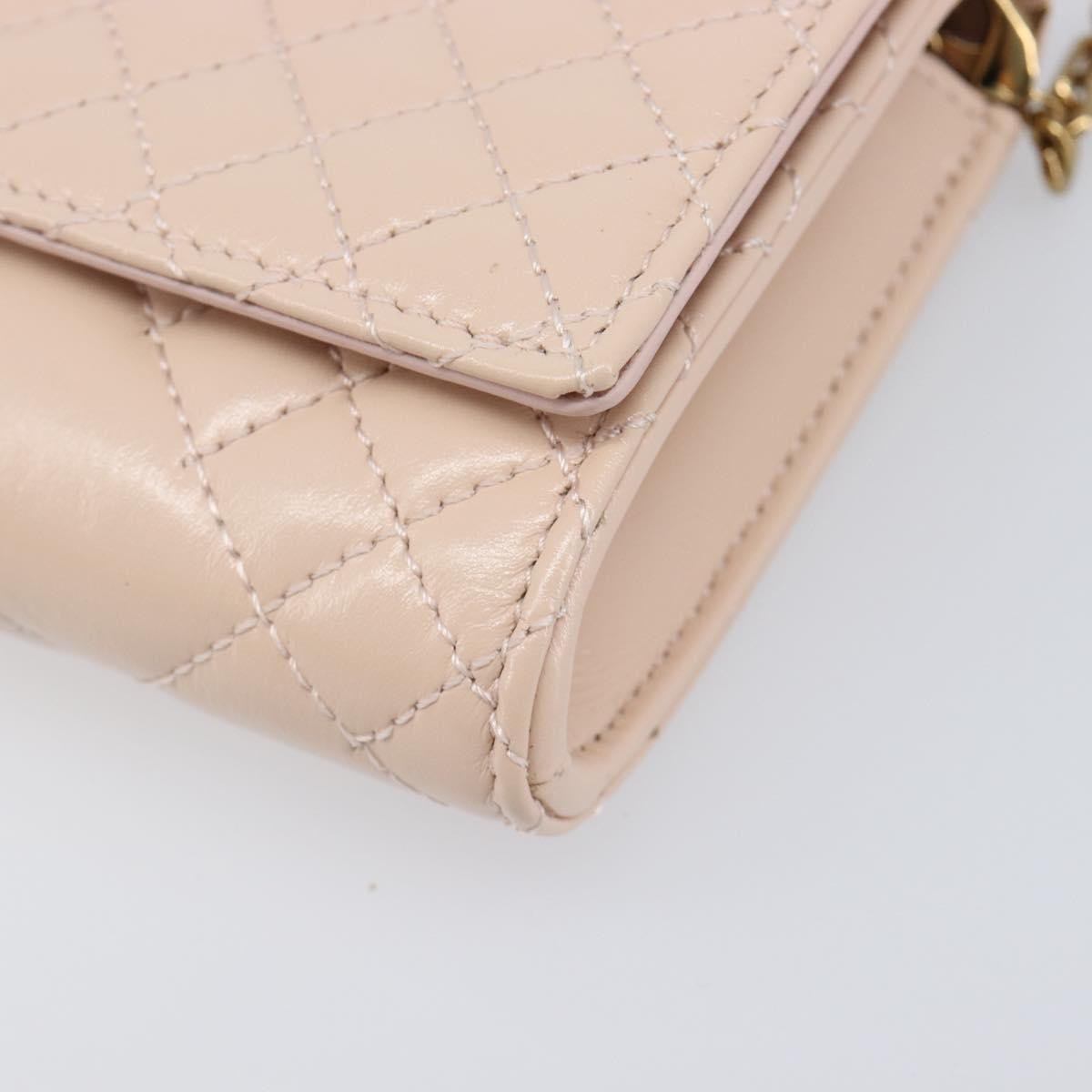 Versace Greca Goddess Convertible Clutch Leather Pink Leather Shoulder Bag Bag (Pre-Owned)