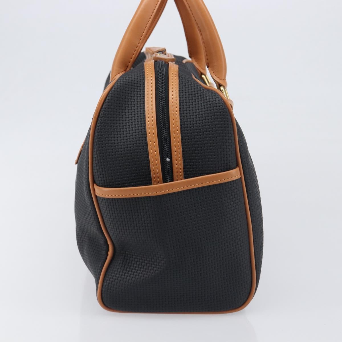 Saint Laurent Boston Bag Canvas Black Canvas Handbag (Pre-Owned)