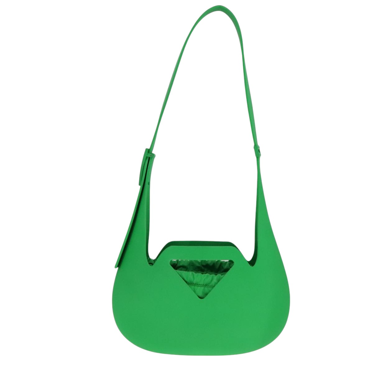 Bottega Veneta Green Rubber Shoulder Bag (Pre-Owned)