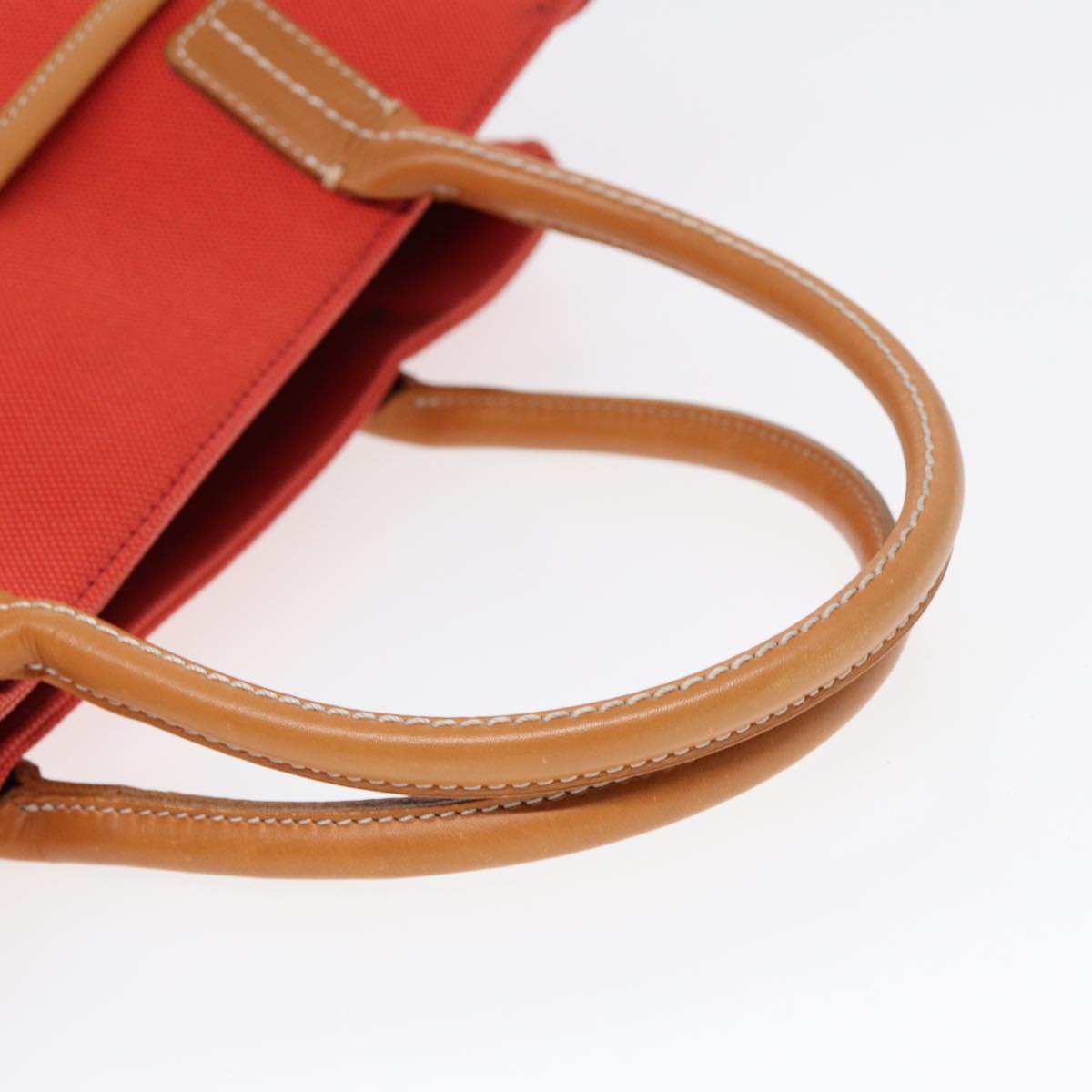 Burberry Orange Canvas Handbag (Pre-Owned)