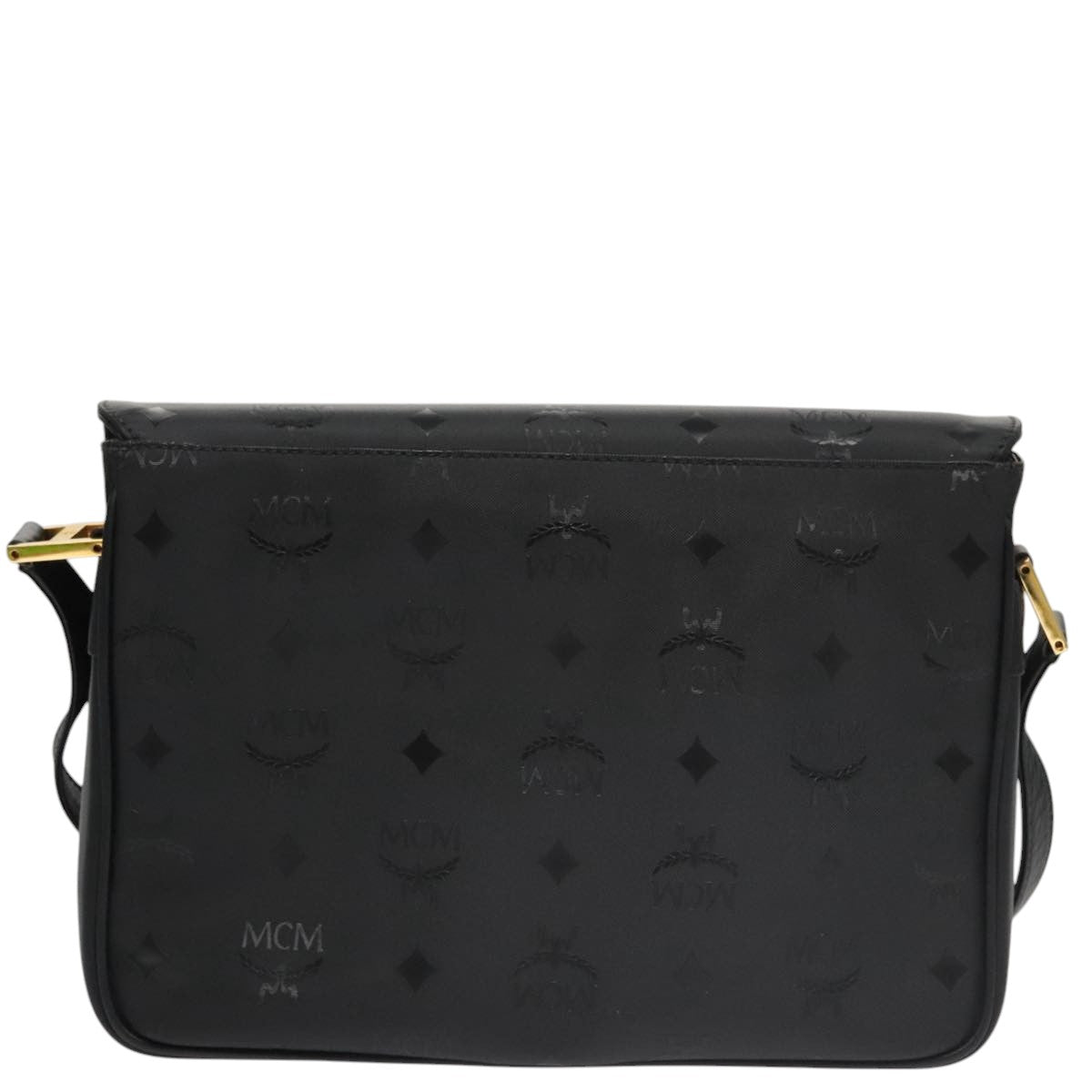 MCM Visetos Black Canvas Shoulder Bag (Pre-Owned)