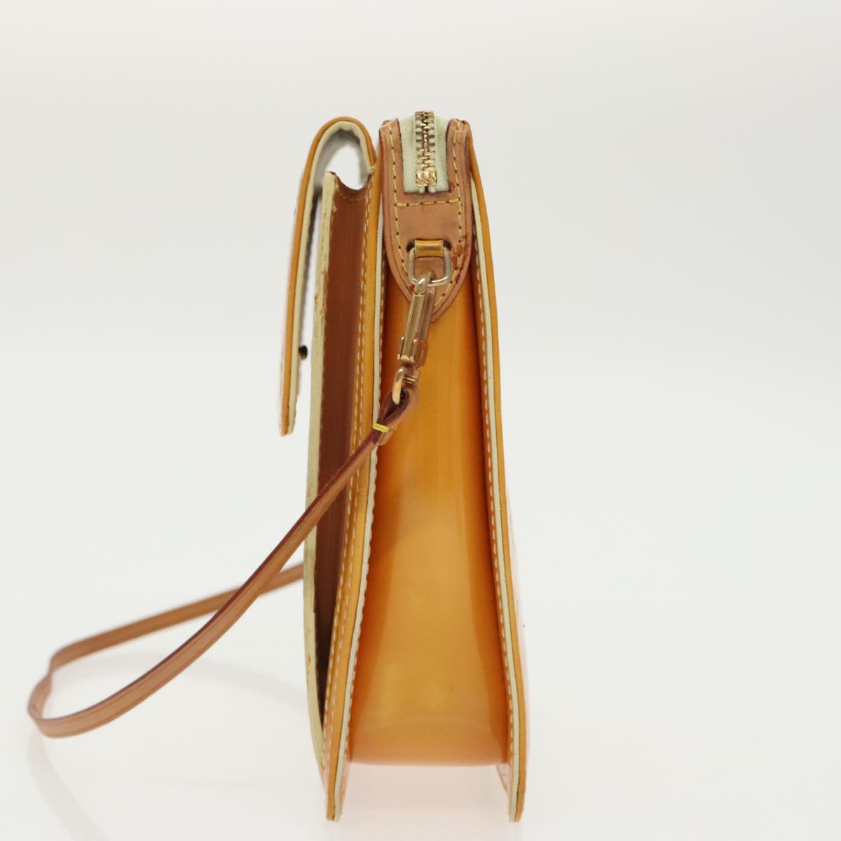 Louis Vuitton Mott Yellow Patent Leather Shoulder Bag (Pre-Owned)