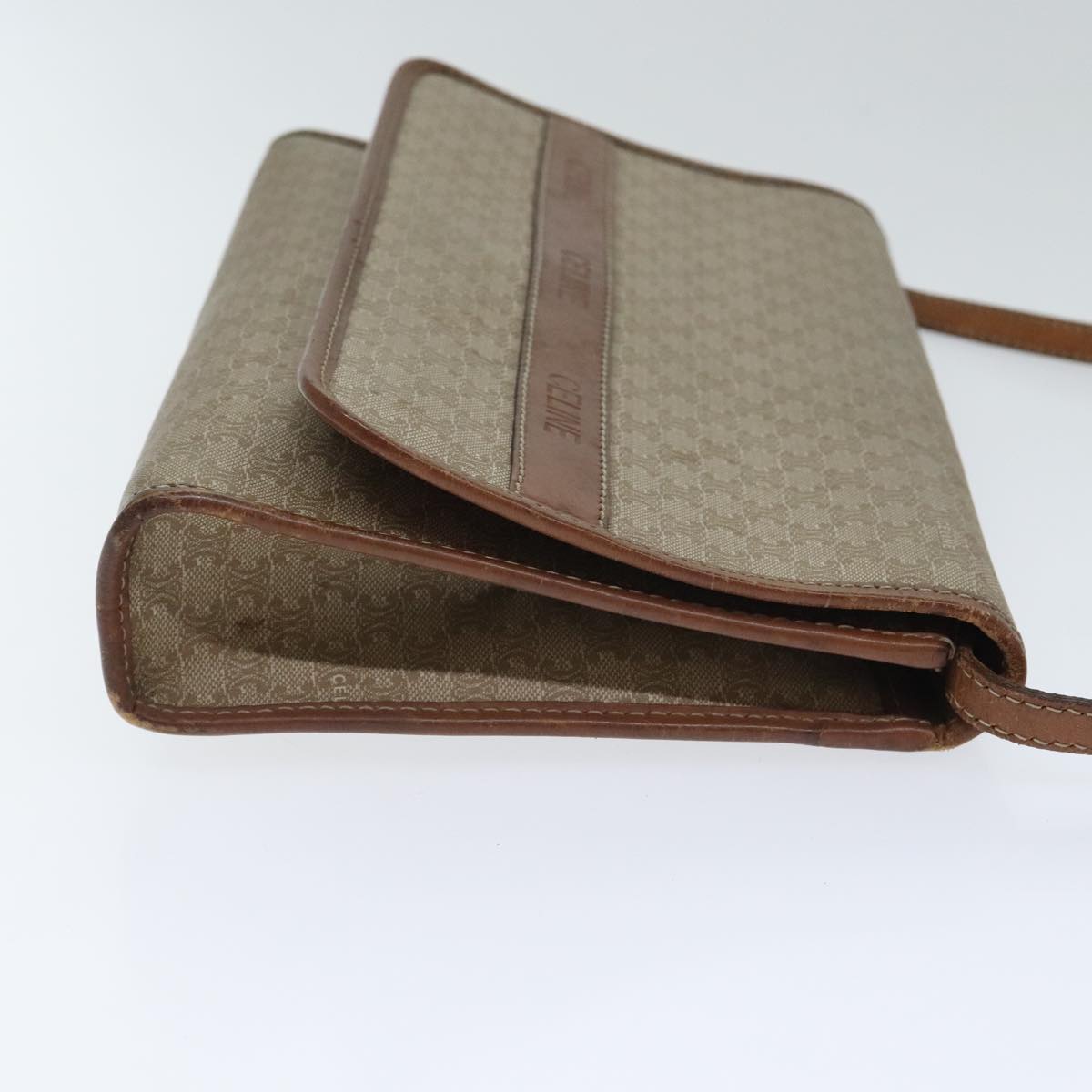 Céline Triomphe Beige Canvas Shoulder Bag (Pre-Owned)